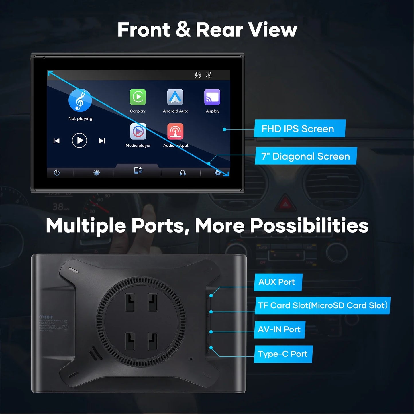 SmartDash™ CarPlay Tablet (7 Inch)