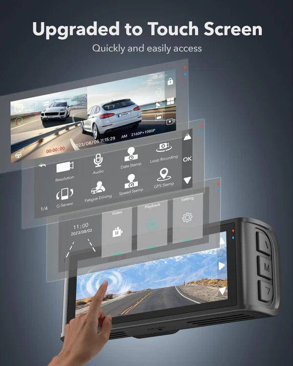 F7N Touch Screen Dashcam - Tech Trove Essentials 