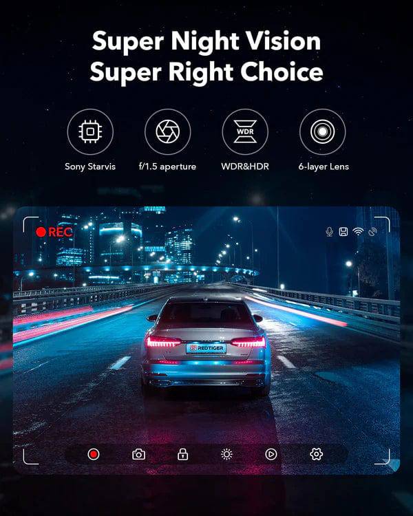 Redtiger F7NP Dual Dash Cam - Tech Trove Essentials 