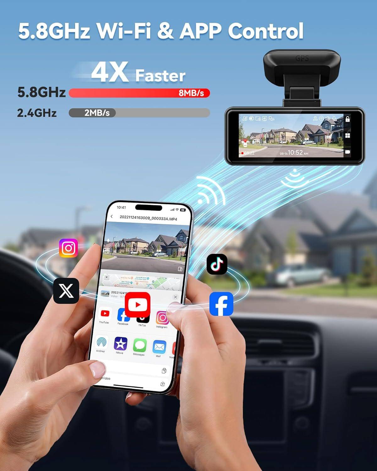 Redtiger F8 Front Dash Cam - Tech Trove Essentials 