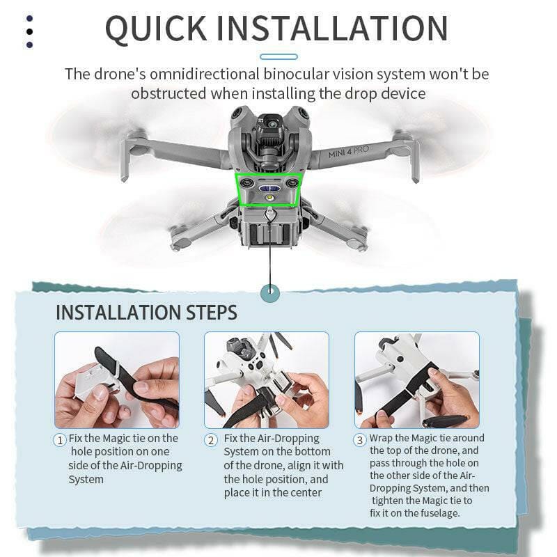 STARTRC Air Dropping system payload for DJI Mini 4 Pro（Gyro solution) - Tech Trove Essentials 