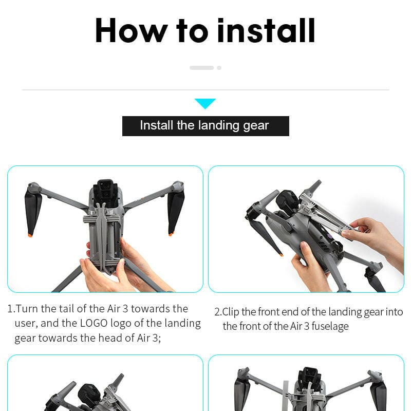 STARTRC Foldable Landing Gear For DJI Air 3 - Tech Trove Essentials 