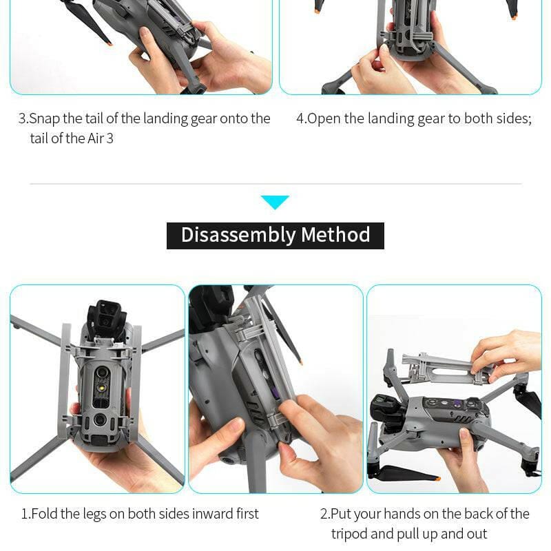 STARTRC Foldable Landing Gear For DJI Air 3 - Tech Trove Essentials 