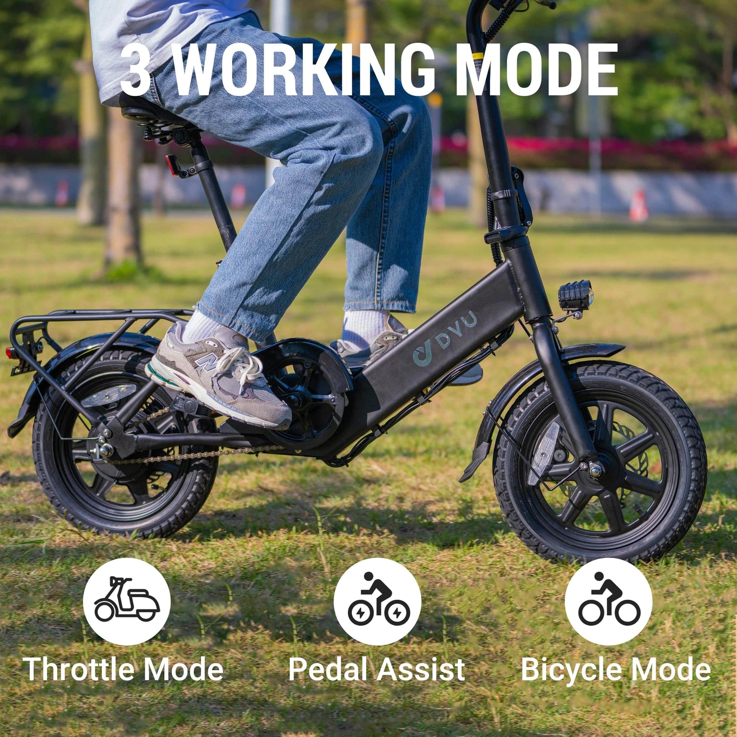 DYU C3 14 Inch Folding Ebike - Tech Trove Essentials 