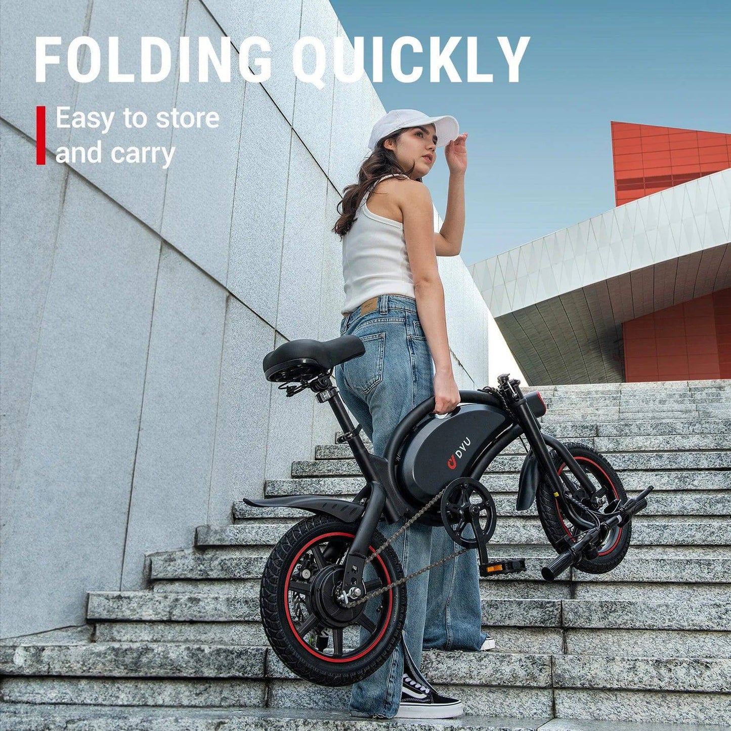 DYU D3F Folding Electric Bike - Tech Trove Essentials 