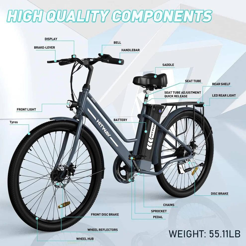 Hitway BK8S Electric Bike - Tech Trove Essentials 